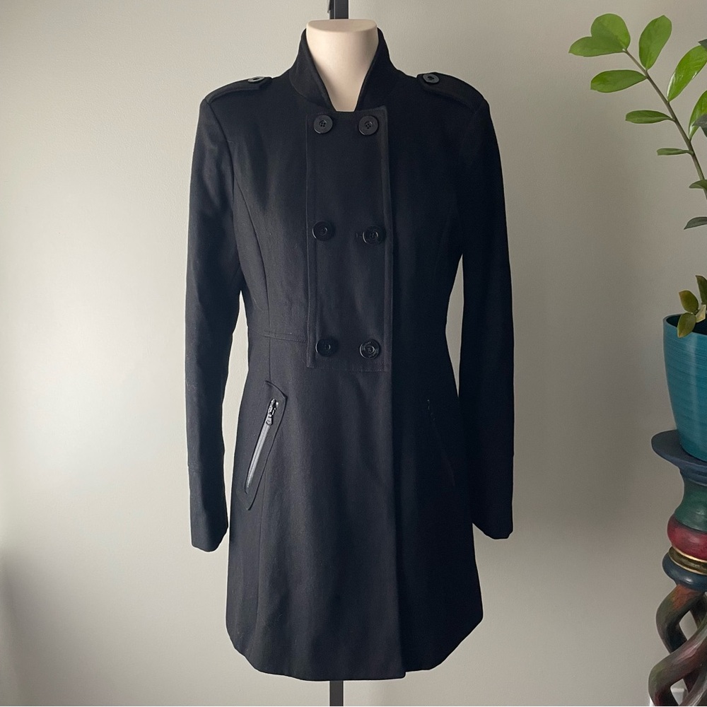 Guess Black Pea Coat